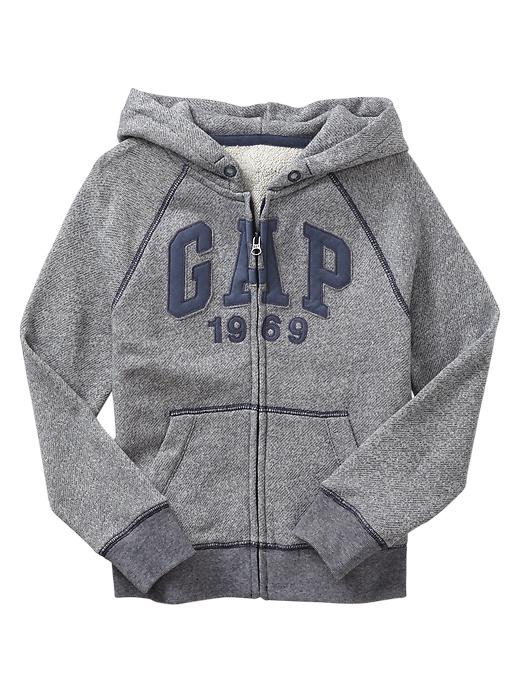 View large product image 1 of 1. Marled arch logo zip hoodie