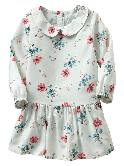 View large product image 1 of 1. Floral peter pan dress