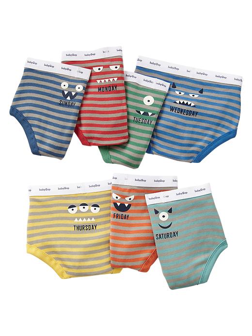 View large product image 1 of 1. Monster days-of-the-week underwear (7-pack)