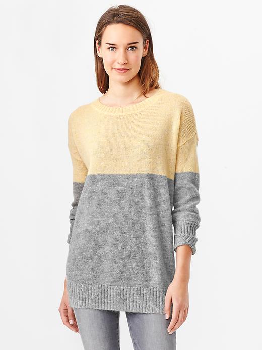 View large product image 1 of 1. Colorblock long sweater