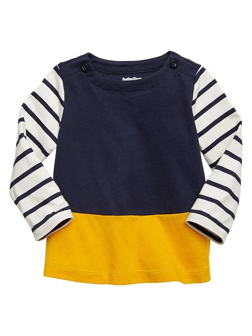 View large product image 1 of 1. Colorblock stripe top