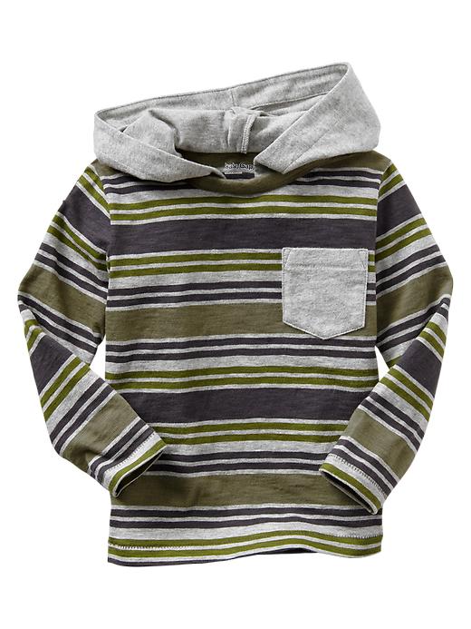 View large product image 1 of 1. Multi-stripe hoodie top