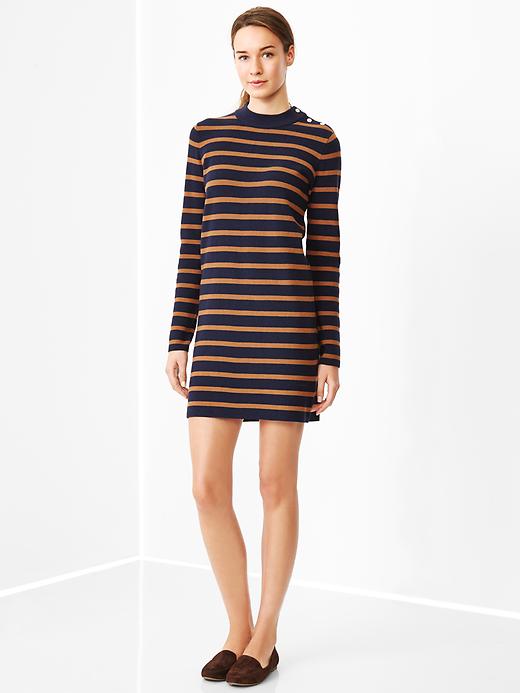 View large product image 1 of 1. Stripe sweater dress