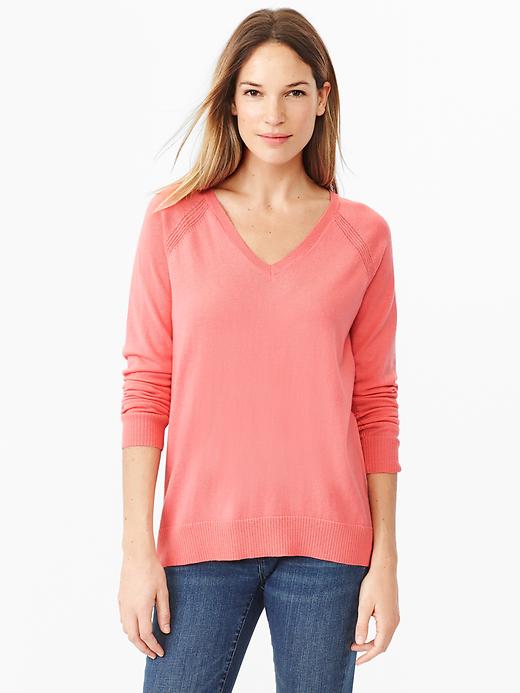 View large product image 1 of 1. Eversoft V-neck sweater