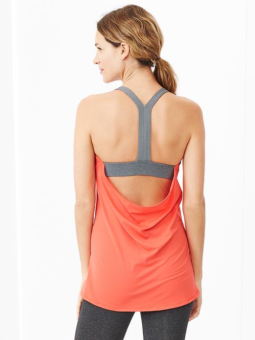 Image number 3 showing, GapFit double-layer scoop-back tank
