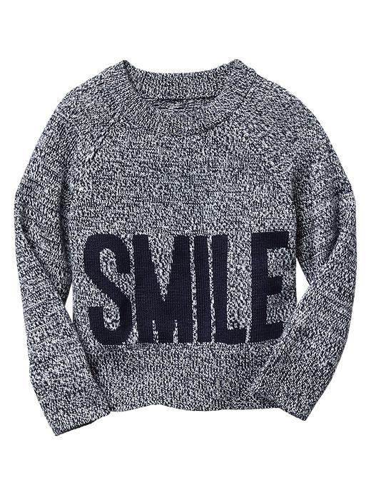 View large product image 1 of 1. Smile intarsia sweater