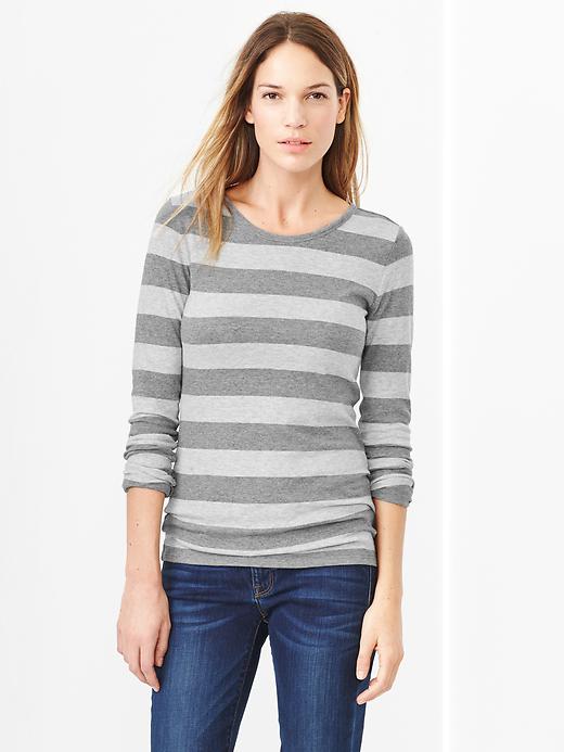 View large product image 1 of 1. Stripe long-sleeve tee