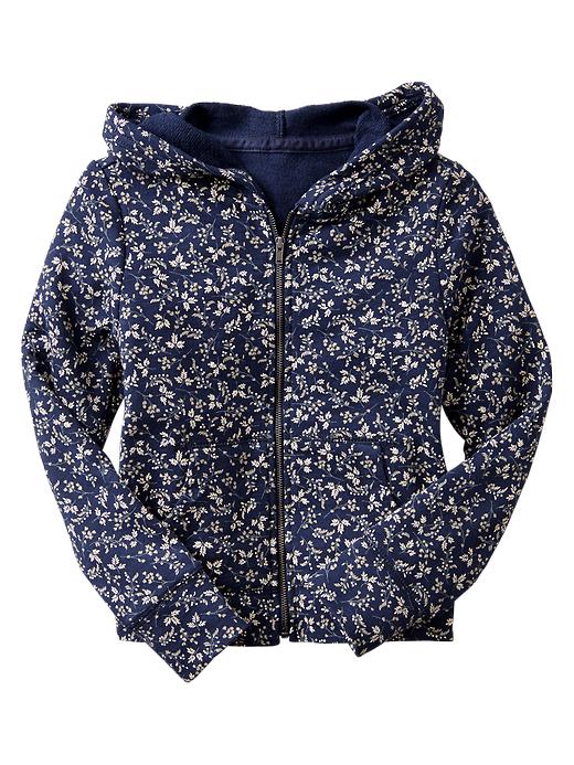View large product image 1 of 1. Floral zip hoodie