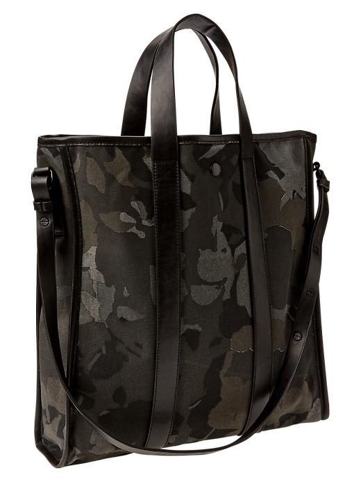 View large product image 1 of 2. Floral camo khaki tote