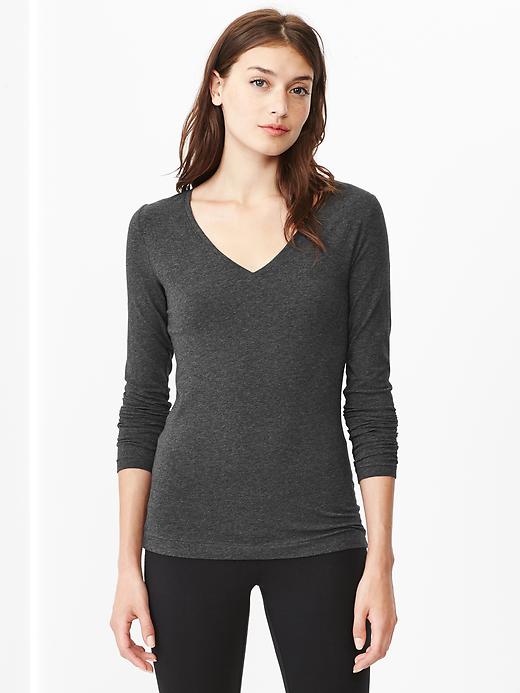 Image number 7 showing, Pure Body long-sleeve V-neck tee
