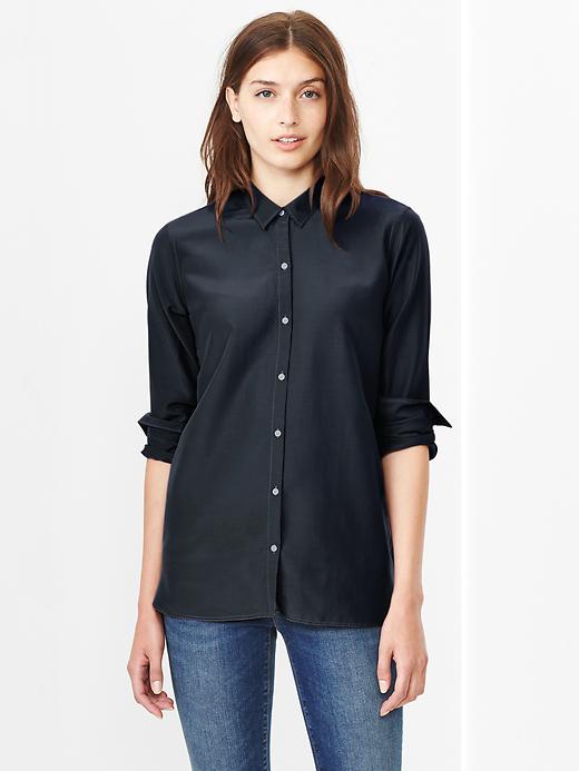 View large product image 1 of 1. Silk cotton shirt