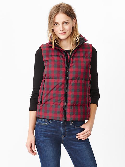 Image number 1 showing, Buffalo plaid puffer vest