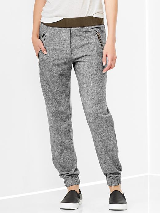 View large product image 1 of 1. Colorblock zip-pocket track pants