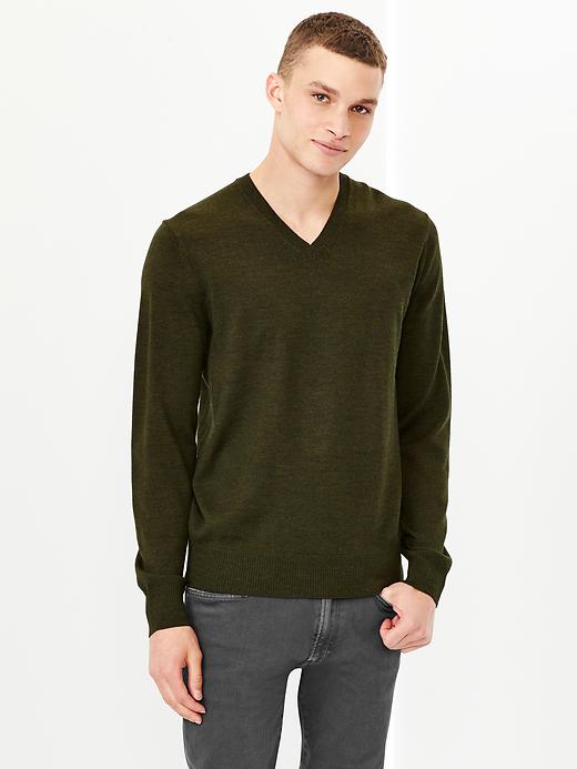 Image number 5 showing, Merino V-neck sweater