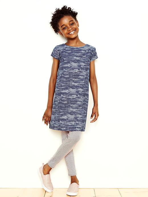 Image number 3 showing, Camo chambray shift dress