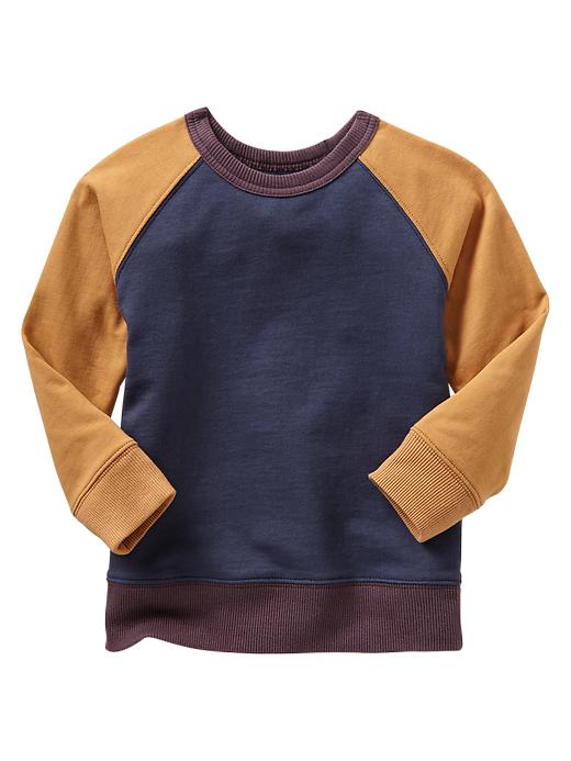 View large product image 1 of 1. Colorblock baseball sweatshirt