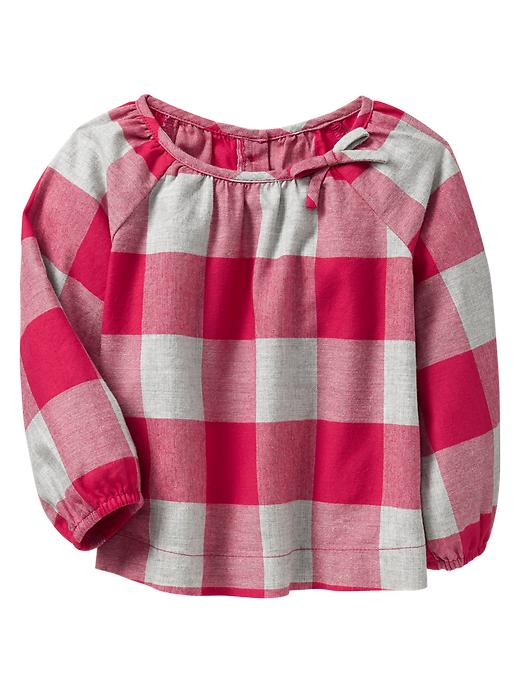 Image number 1 showing, Checkered flannel top