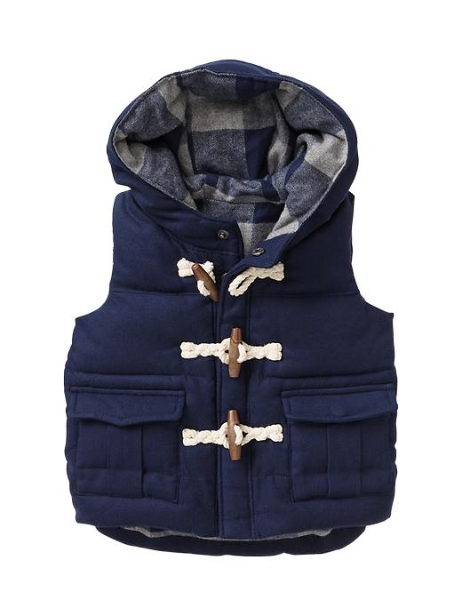Image number 1 showing, Flannel toggle vest