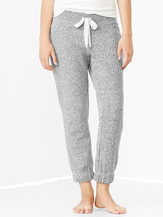 View large product image 1 of 1. French terry slim lounge pants