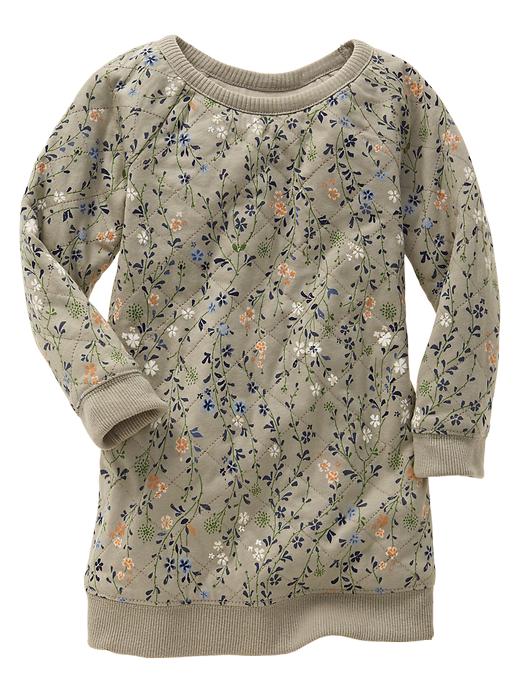 Image number 1 showing, Quilted floral sweatshirt dress