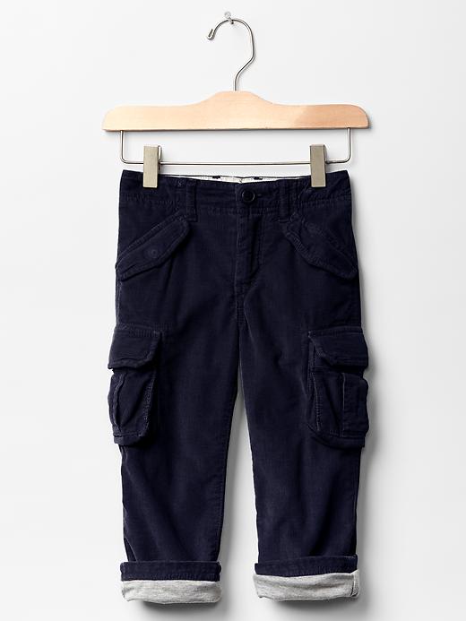 Image number 3 showing, Jersey-lined corduroy cargo pants