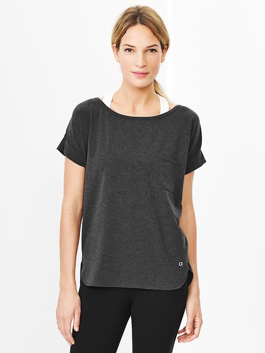 View large product image 1 of 1. GapFit Breathe roll-sleeve tee