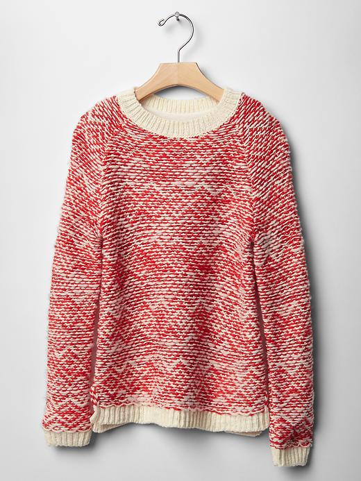 Image number 1 showing, Reverse fair isle sweater