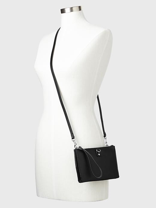 View large product image 2 of 3. Leather convertible crossbody