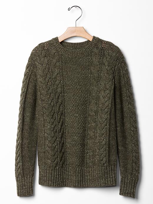 Image number 1 showing, Cable knit sweater