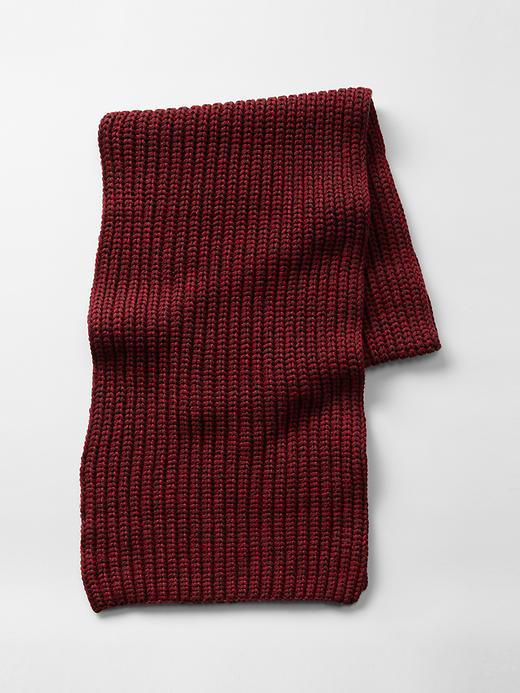 View large product image 1 of 1. Ribbed marled scarf