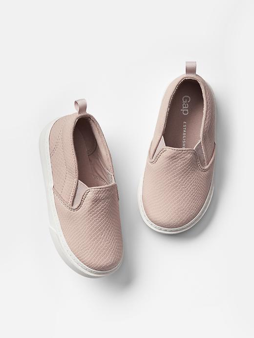 View large product image 1 of 1. Toddler Textured Slip-On Sneakers