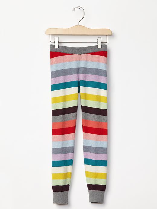 Image number 1 showing, Holiday stripe sweater leggings