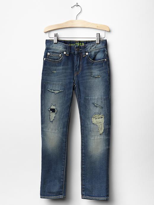 Image number 1 showing, Kids Rip & Repair Straight Jeans