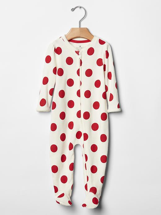 Image number 1 showing, Dot footed one-piece