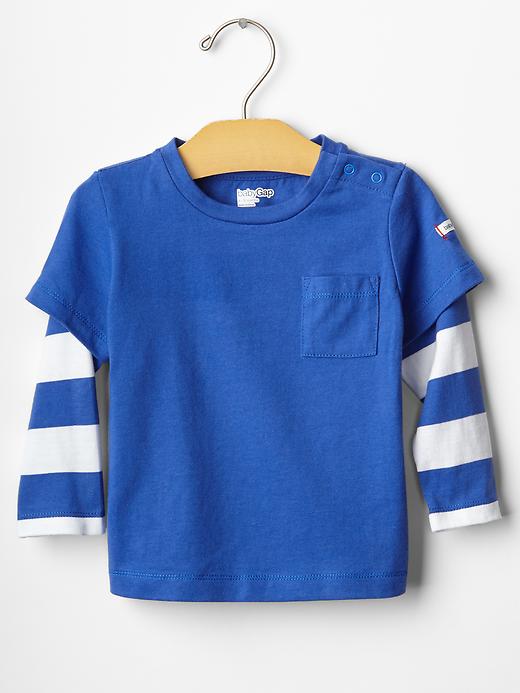 Image number 6 showing, 2-in-1 stripe tee