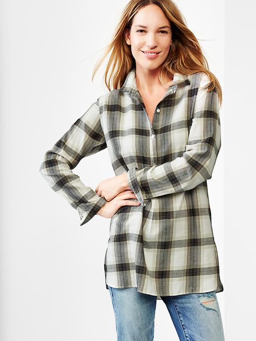 Image number 1 showing, Plaid popover shirt