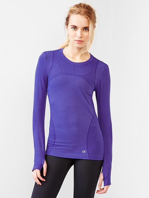 View large product image 1 of 1. GapFit heathered Motion long-sleeve tee