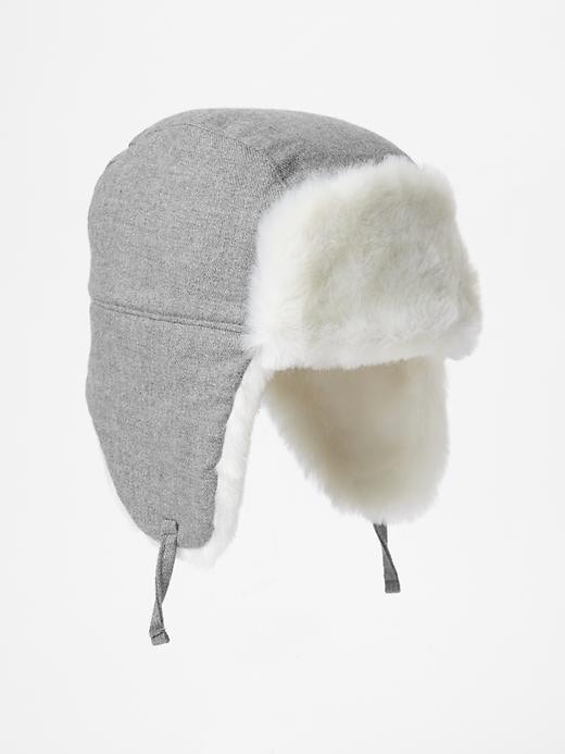 View large product image 1 of 1. Furry trapper hat