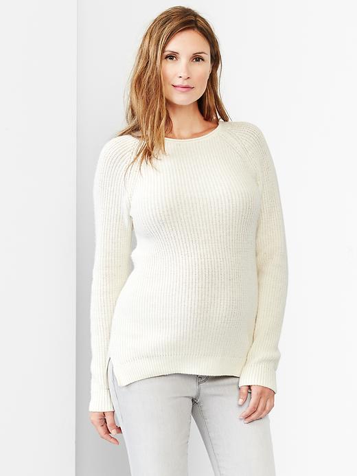 View large product image 1 of 1. Ribbed pullover sweater