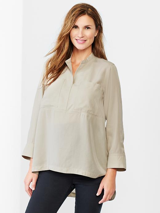 Image number 1 showing, Tencel® tunic popover shirt