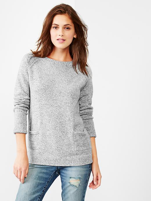 View large product image 1 of 1. Marled raglan sweater