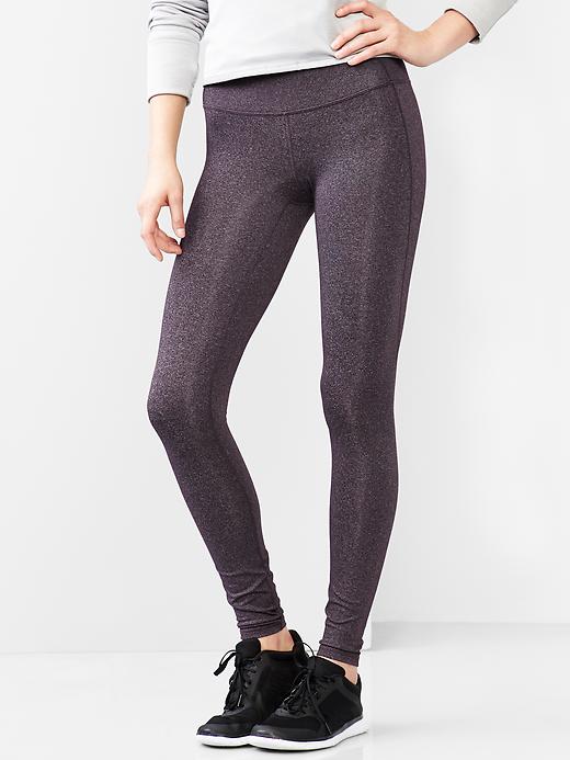 Image number 1 showing, GapFit Low Rise Heathered Full Length Leggings