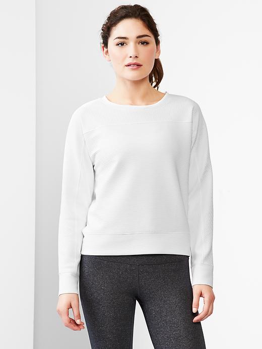View large product image 1 of 1. GapFit ribbed pullover