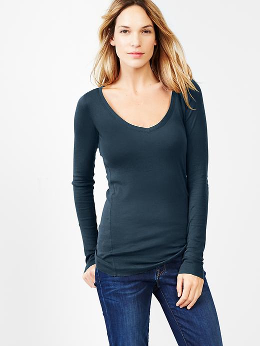 Image number 10 showing, Featherweight V-neck tee
