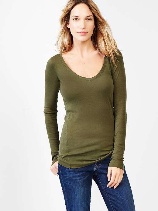 Image number 9 showing, Featherweight V-neck tee