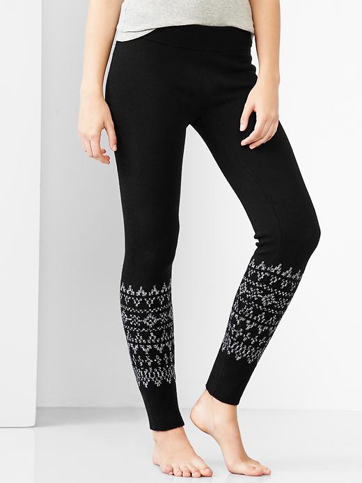 View large product image 1 of 1. Fair isle sweater leggings