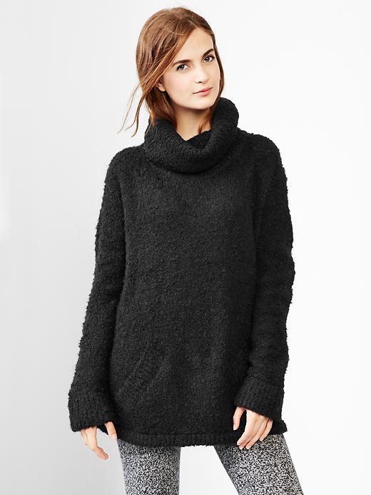View large product image 1 of 1. Boucle turtleneck sweater
