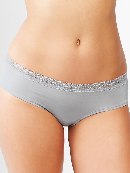 Image number 6 showing, Modal lace-trim hipster tanga
