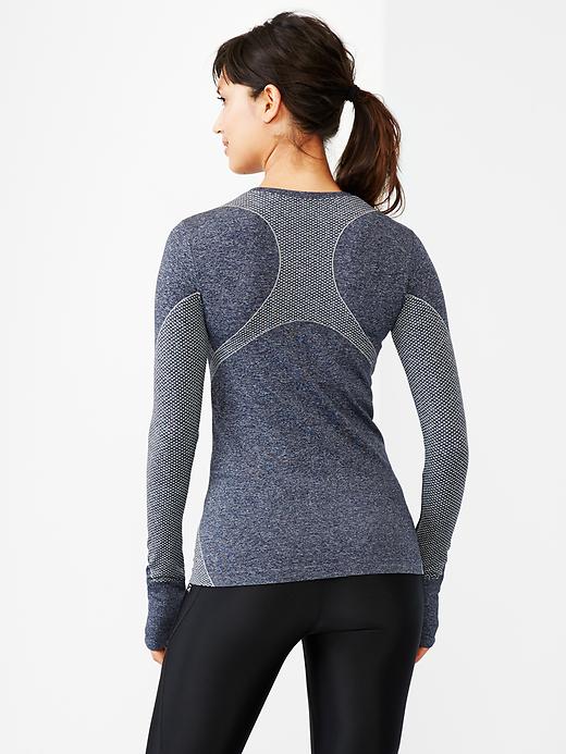 View large product image 2 of 3. GapFit Motion long-sleeve heathered tee
