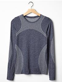 View large product image 3 of 3. GapFit Motion long-sleeve heathered tee